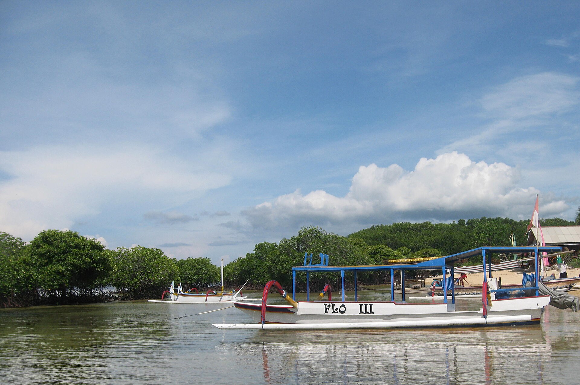 Small passenger boat near Nusa Lembongan