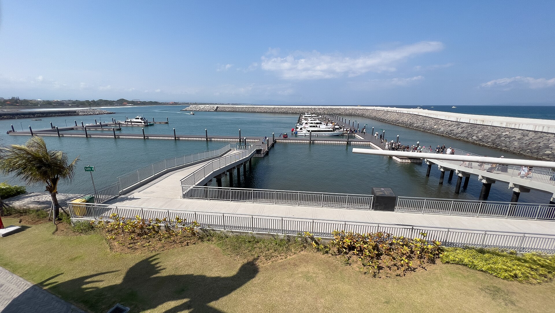 Passenger terminal and boat basin at Sanur Port